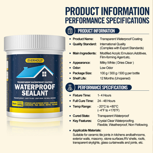 Agente <span class=keywords><strong>Impermeabilizzante</strong></span> <span class=keywords><strong>Trasparente</strong></span> in Acrilico e Adesivo Riparatore per Tetti, Pareti, Bagni, Docce e Davanzali - Product Image 4