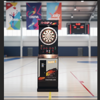 Duoxing Professionelle Elektronische Holz-Dartmaschine Vollautomatisch für Erwachsene Münzbetriebenes Sportspiel Unterhaltungshalle 1 Jahr Garantie
