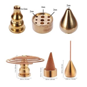 Cenicero Cónico de Aleación de Latón Stonekocc, Quemador de Incienso para Exteriores, Porta Incienso para Varillas, Porta Palo Santo - Product Image 3