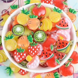 CHENXI Cabochons en résine à dos plat, motifs fruits et légumes, breloques pour DIY, décoration de coques de téléphone et de cheveux - Product Image 1