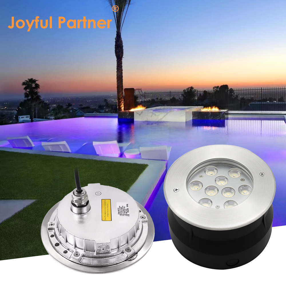 IP68 Swimming Pool Light 24V RGB3in1 Color Changing Submersible 316 Stainless Steel LED Recessed Pool Light 2-Year Warranty