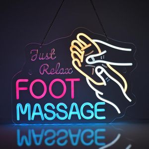 Foot <b>Massage</b> Neon Sign LED indoor hanging ambient light shop sign wall decoration light entrance indicator light luminous sign - Product Image 6