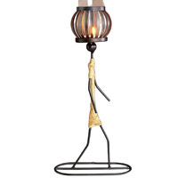 Kunstvoller Kerzenhalter aus Eisen, Minimalistische Drahtfigur, Ornament-Laterne, Wohndekor-Geschenk, Großhandel OEM ODM Lieferant