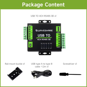 ตัวแปลง USB เป็น RS485 แบบแยกส่วนสำหรับอุตสาหกรรม Waveshare (B) ชิป CH344L วงจรป้องกันหลายชั้น รองรับหลายระบบ K797 - Product Image 2