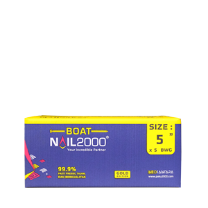 Fixations carrées premium de 5 pouces en zinc plaqué or avec tête surdimensionnée pour la construction de quais et de pontons - Product Image 1