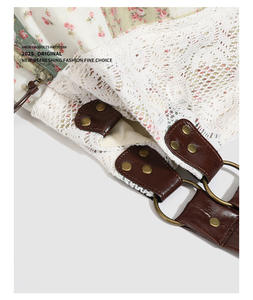 New Mori-style Vintage Floral Patchwork Tote Bag with Retro Lace Trim Versatile for Commuting Shoulder Bag Handbag. - Product Image 6
