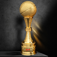 Trophée de basketball et de football en résine extra large - Trophée de championnat gravé sur mesure pour la compétition et les événements