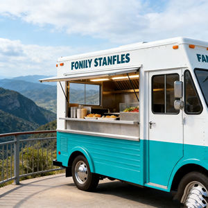 Carrito de Comida Móvil de Acero Inoxidable de 4 Ruedas para Café, Helados y Bebidas, Ideal para Áreas Turísticas, Calles Comerciales y Mercados Nocturnos - Product Image 1