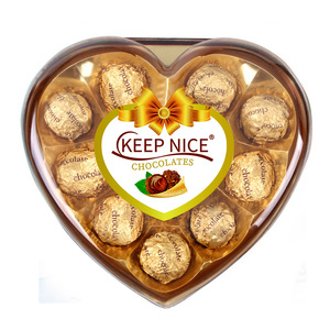 Regali di Cioccolato Premium per San Valentino, Confezione all'Ingrosso da 12 <span class=keywords><strong>Cioccolatini</strong></span> <span class=keywords><strong>a</strong></span> Forma di <span class=keywords><strong>Cuore</strong></span> con Noci, Snack Romantici di Lusso - Product Image 5