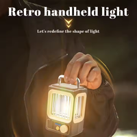 Lampe de camping portable, rechargeable par USB, lanterne LED à intensité variable, poignée suspendue, lumière de tente extérieure pour la randonnée, les situations d'urgence, la pêche