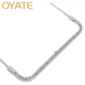 262mm 400v 3500w Square shape tube halogen heating lamp heating element Special-shaped tube shape halogen heat lamp