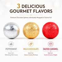 Boomblizo 15 bombes au chocolat chaud fourrées à la guimauve, assortiment menthe poivrée et caramel, sphères de cacao fondantes, coffret cadeau de fêtes