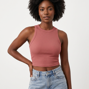 Women Blank Drop Armhole Tank <b>Top</b> Cotton Oversized Gym Vest OEM Manufacturer for Bulk Custom Orders - Product Image 1