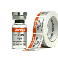 Étiquettes autocollantes personnalisées thermosensibles écologiques pour flacons de peptides 1ml 3ml 10ml, en vinyle PVC holographique, résistantes à l'huile, pour emballage individuel de flacons