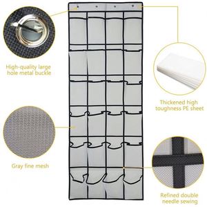 24 <b>Large</b> Pockets Over the Door Shoe Organizer Hanging Shoe Organizer for Door <b>Large</b> Capacity Shoe <b>Storage</b> Bag with 4 Metal Hooks - Product Image 3
