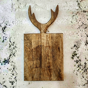 Acacia Wood Chopping <b>Block</b> Deer Antler Wooden Cutting Board Custom <b>Shape</b> Reusable Kitchen Decoration - Product Image 2