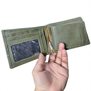 Cartera de Moda para Hombre de Cuero Genuino de Vaca de Primera Calidad, Impermeable, con Cierre Abierto y Letra Bordada, Venta al Por Mayor Premium BS - Product Image 4