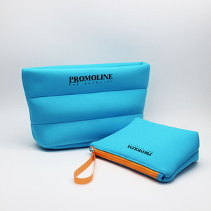 Pochette Cosmetica in Neoprene alla Moda con Logo Personalizzato Porta Rossetto Trapuntata Borsa Trucco Confezione Regalo Beauty Case in Cotone <span class=keywords><strong>per</strong></span> Donne e Ragazze - Product Image 2