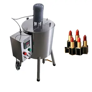 Hot Sale Cosmetic Lipstick Lip Gloss Cream Candle Wax Mixer Heater Filling Machine With Jacket Hopper
