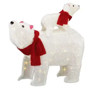 Motif Light New Year Led 2PK 100L Polar Bear Christmas Motif Light For Home Decor