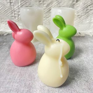 <span class=keywords><strong>Vela</strong></span> Aromática <span class=keywords><strong>de</strong></span> Conejo <span class=keywords><strong>de</strong></span> Pascua con Orejas Rectas y Curvas Únicas - Regalo Festivo Fragante - Product Image 3