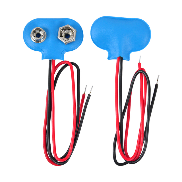 Factory Sale Leather Snap Battery Storage Connector with 15cm Lead Key Feature 9v Battery Connector