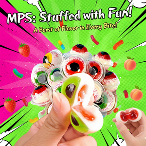 एमपीएस कारखाने सीधे आकार की किस्म जेली गामी कैंडी थोक फल स्वाद वाला पॉपपिंग सैंडविच 3 डी गमी कैंडी - Product Image 2