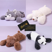 Jouets en peluche créatifs chauffables au micro-ondes pour enfants, animaux sensoriels lestés : chiot, ours, panda