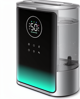 Humidificateur intelligent à diffusion fine, diffuseur d'arômes, veilleuse, contrôle électrique de l'humidité réglable, garantie 1 an, couverture de 600 pieds carrés