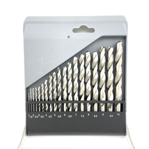 HSS Kunststof Doos Rechte Schacht Glanzende Twist Boorbits Sets Metaal Snelle Boring DIN338 Rechtstreeks Van De Fabriek 19-delig Halfgeslepen 3 Jaar Garantie - Product Image 1