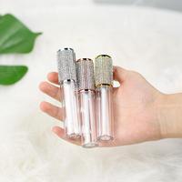 Vendeur de tubes de brillant à lèvres Vente en gros de tubes de brillant à lèvres vides en diamant clair mignon de luxe personnalisé 6ml