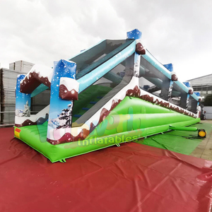 Piste de <span class=keywords><strong>luge</strong></span> gonflable pour enfants, usage commercial en extérieur, 2 pistes, toboggan, <span class=keywords><strong>luge</strong></span> gonflable, glissade sur neige - Product Image 2