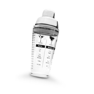 Shaker per cocktail in acrilico con indicatori di misurazione per ricette di Martini e Margarita - Product Image 1