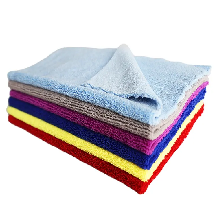 High quality micro fibre square 30x30cm cloth microfiber cleaning cloths super absorbent microfiber cloth for car