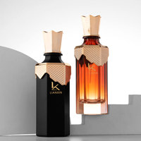Flacon de parfum arabe rectangulaire noir mat de luxe 100 ml, personnalisable, avec bouchon en or, en verre, pour emballage de parfum, boîte cadeau
