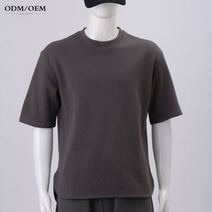 เสื้อยืดทรงบ็อกซ์ แบรนด์ Manufacturer 300 350 GSM ผ้าเปล่า ทรงหลวม ไหล่ตก ทรงครอป เสื้อยืดโอเวอร์ไซส์ หนานุ่ม สไตล์ Amekaji สำหรับผู้ชาย - Product Image 3