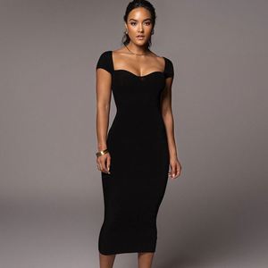 Nouvelle Collection Printemps-Été 2026 : Robe Décontractée Simple en Maille Unie pour Femme - Product Image 5