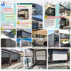<span class=keywords><strong>Ola</strong></span> Motorizado Interior/Exterior Jardín Patio Persianas Enrollables Blackout Impermeable Ajustable Control Remoto Persianas - Product Image 4