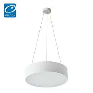 Design creativo moderno di forma rotonda per ufficio dimmerabile 24w 30w 36w 48w lampada a sospensione a soffitto in acrilico a Led
