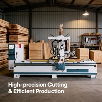Machine de découpe CNC pour le travail du bois avec magasin d'outils et système d'étiquetage automatique pour usine