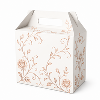 Boîte cadeau de luxe Ramadan Aïd Moubarak, motif géométrique islamique en feuille d'or, boîte à poignée pour bonbons et friandises, vente en gros