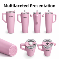 2 gobelets isothermes en acier inoxydable sans BPA de 40 oz avec paille rétractable discrète et paille pour usage quotidien
