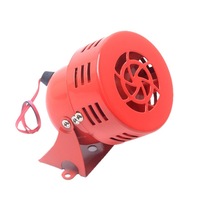 Sirène d'alarme pour voiture, klaxon 12V 24V, type ventilateur à pales rouge pour moto