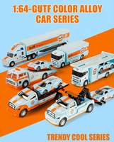 Camion porte-conteneurs miniature en alliage classique YZ MODEL 1:64, bleu clair, modèle miniature en métal moulé sous pression, jouet pour garçons, vente en gros