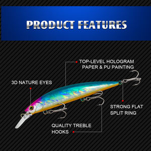 HONOREAL HNTG010 110mm 39g 0-3m Coulant Halco Laser <span class=keywords><strong>Pro</strong></span> 3d Eyes Luminous Fishing Lures Minnow Hard Baits - Product Image 4