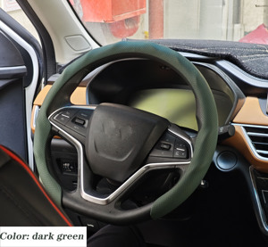 벌집 모공 가죽 스티어링 커버 가죽 자동차 휠 액세서리 자동차 핸들을 보호 - Product Image 6