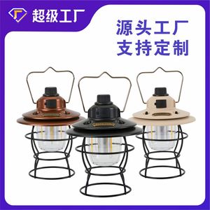 Linterna retro para acampar al aire libre, LED recargable, luz blanca cálida para tienda de campaña, toldo, uso colgante - Product Image 5