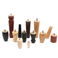 Accessoires de meubles en noyer rétro, pieds de canapé, table basse, colonne inclinée, pieds en bois, pieds de lit, pieds de table, accessoires de meubles