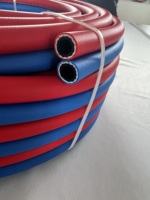 Ventes chaudes Tuyau double en PVC renforcé 1/4 pouce pour oxygène et acétylène, tuyau de soudage en caoutchouc pour oxygène et air, tuyau d'eau, découpe personnalisée disponible