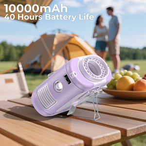 Ventilateur de refroidissement personnel rechargeable K50 Capacité de la batterie de 10000mAh Affichage à cinq niveaux pour un usage domestique en plein air Caractéristiques de la lumière <span class=keywords><strong>SOS</strong></span> - Product Image 3